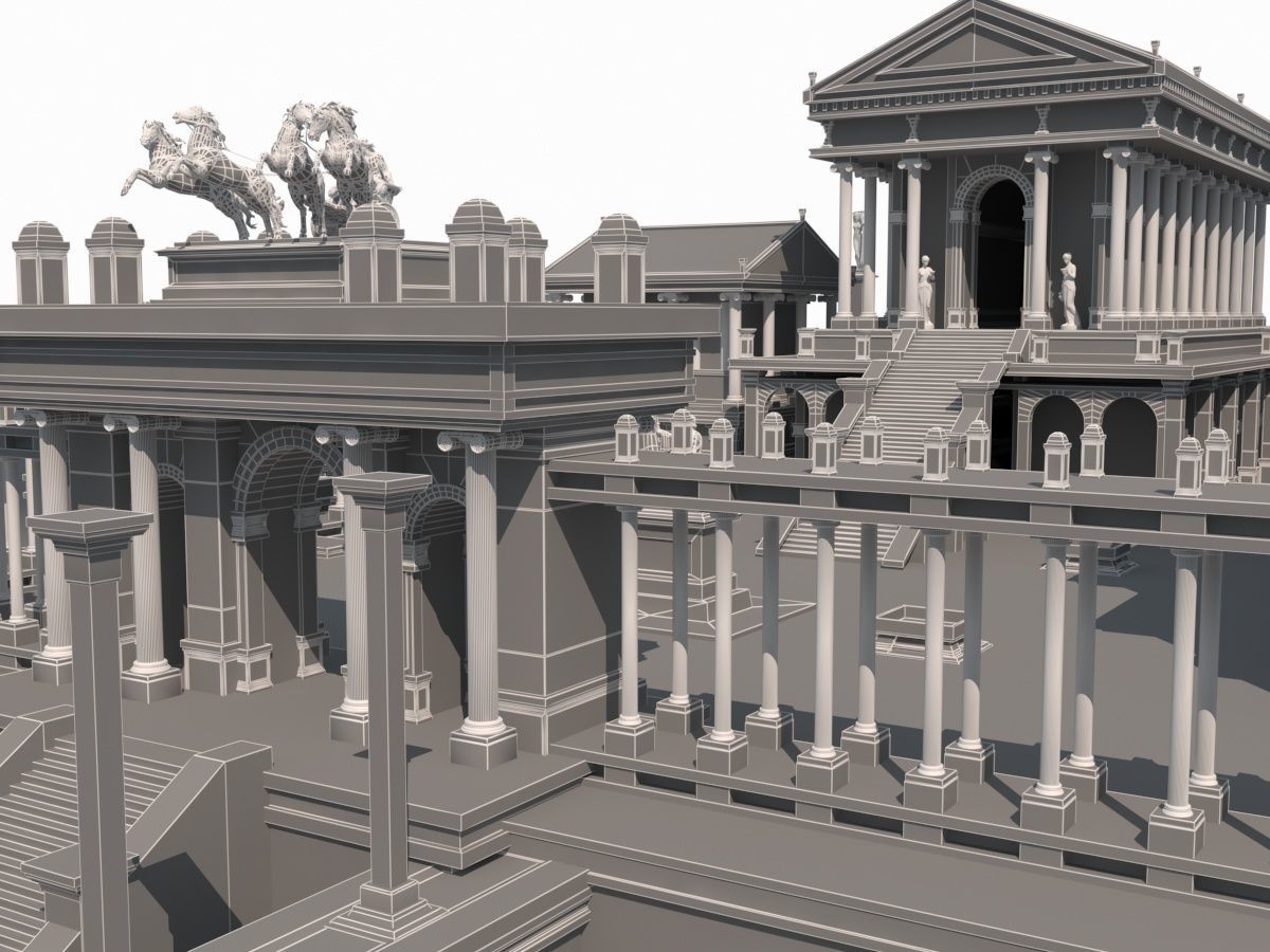 Roman Temple 3D model_19