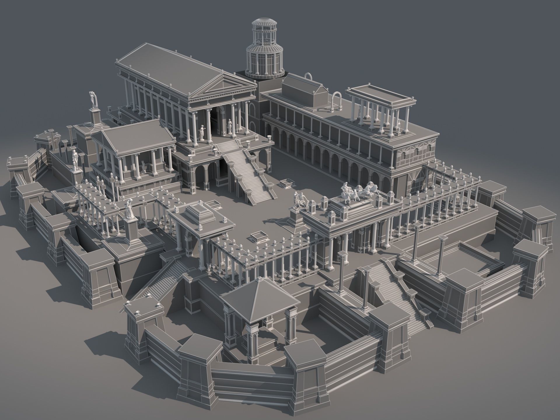 Roman Temple 3D model_16