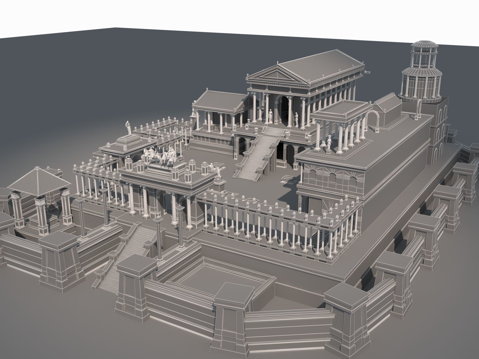 Roman Temple 3D model_17