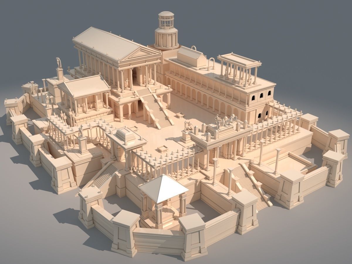 Roman Temple 3D model_1