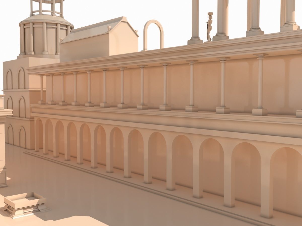 Roman Temple 3D model_8