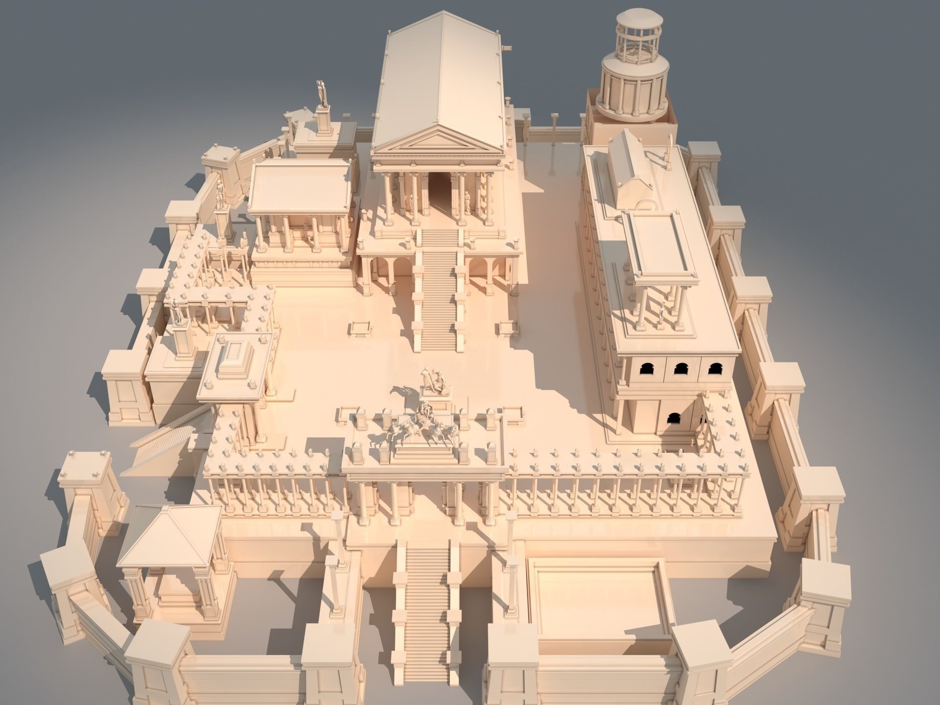 Roman Temple 3D model_3