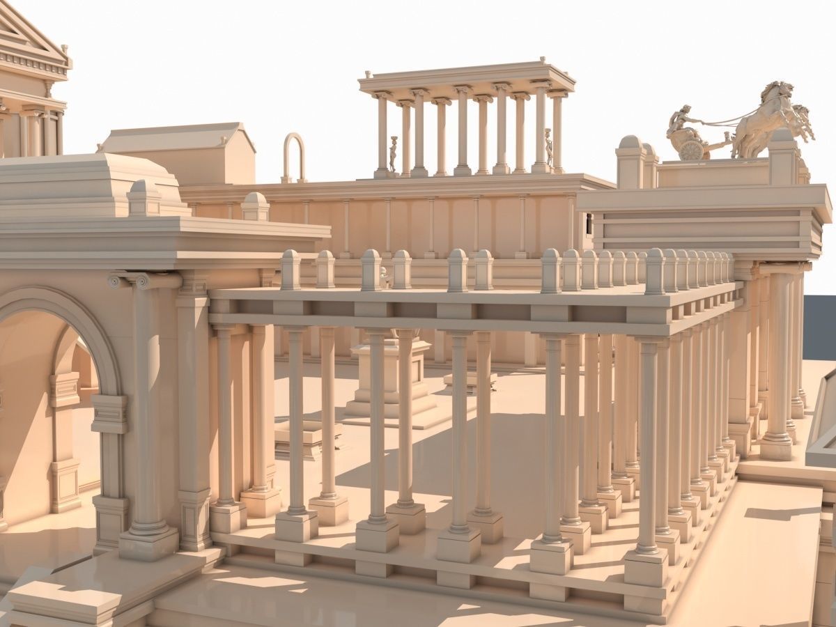 Roman Temple 3D model_11