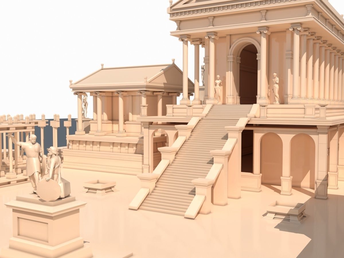 Roman Temple 3D model_6