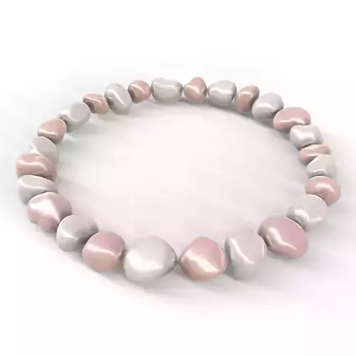 Pearl Bracelet Pink and White - VR-AR GameReady PBR Low-poly 3D model