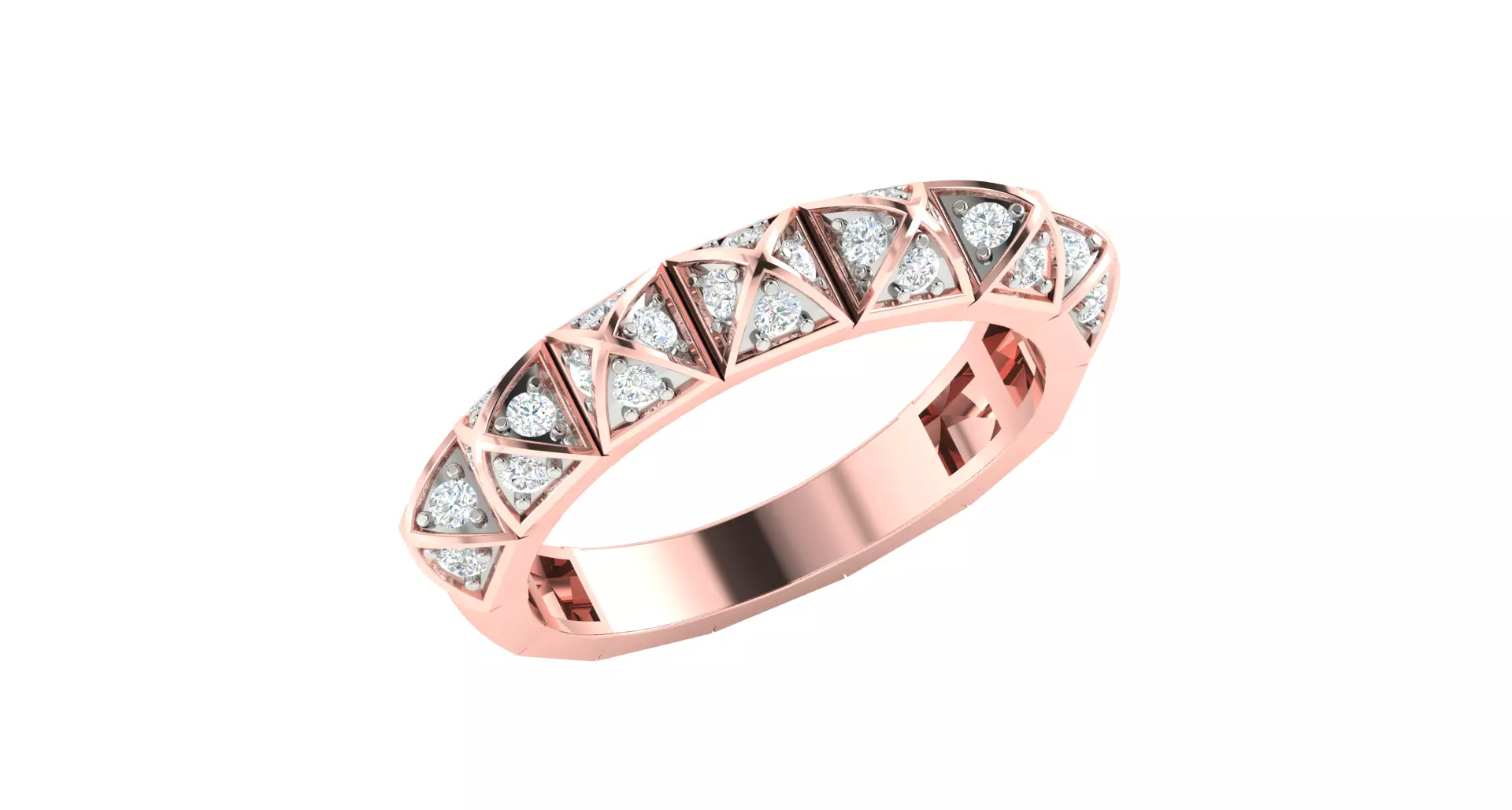 Solitaire Engagement Wedding Ring 3D print model_0