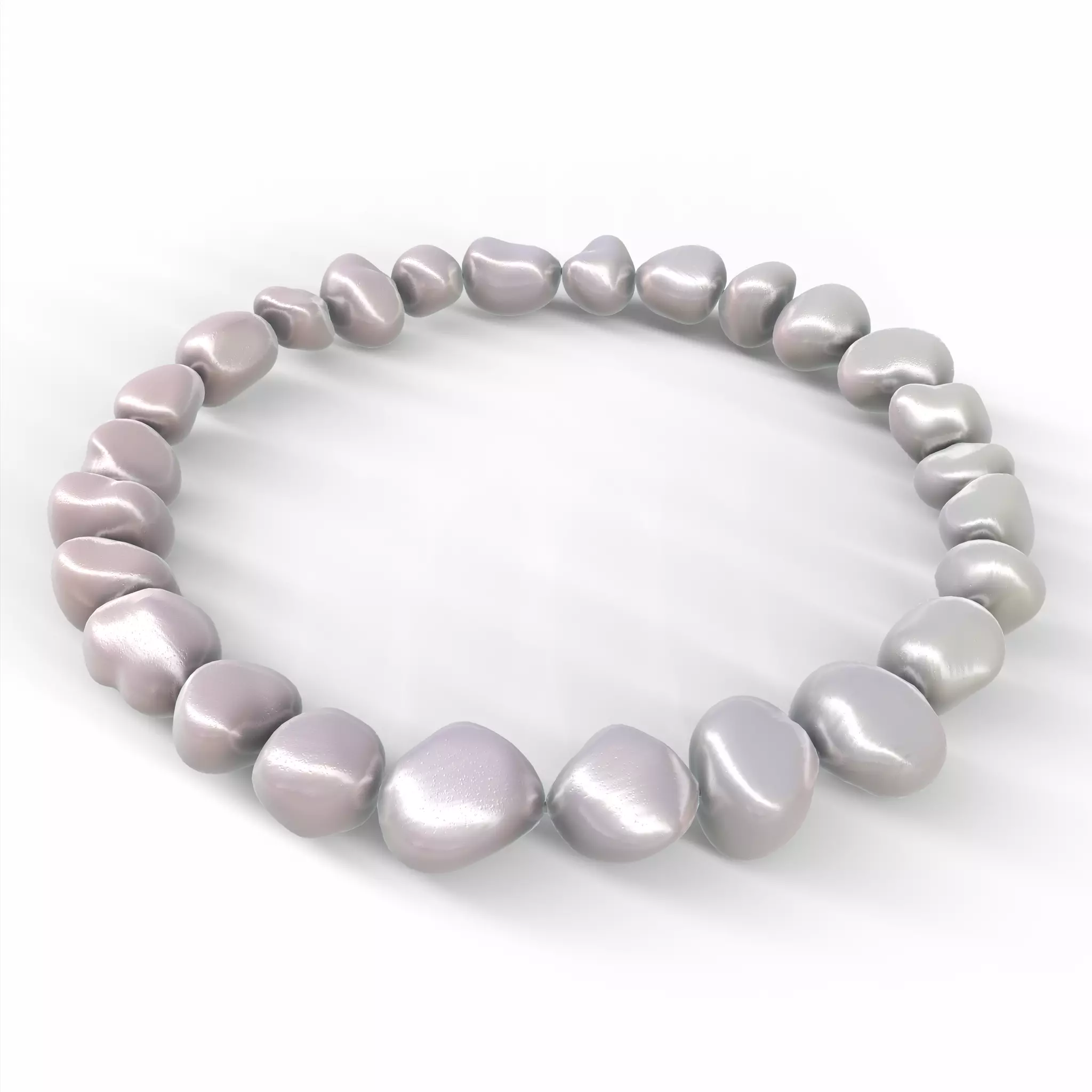 Pearl Bracelet Color - VR-AR GameReady PBR Low-poly 3D model_0