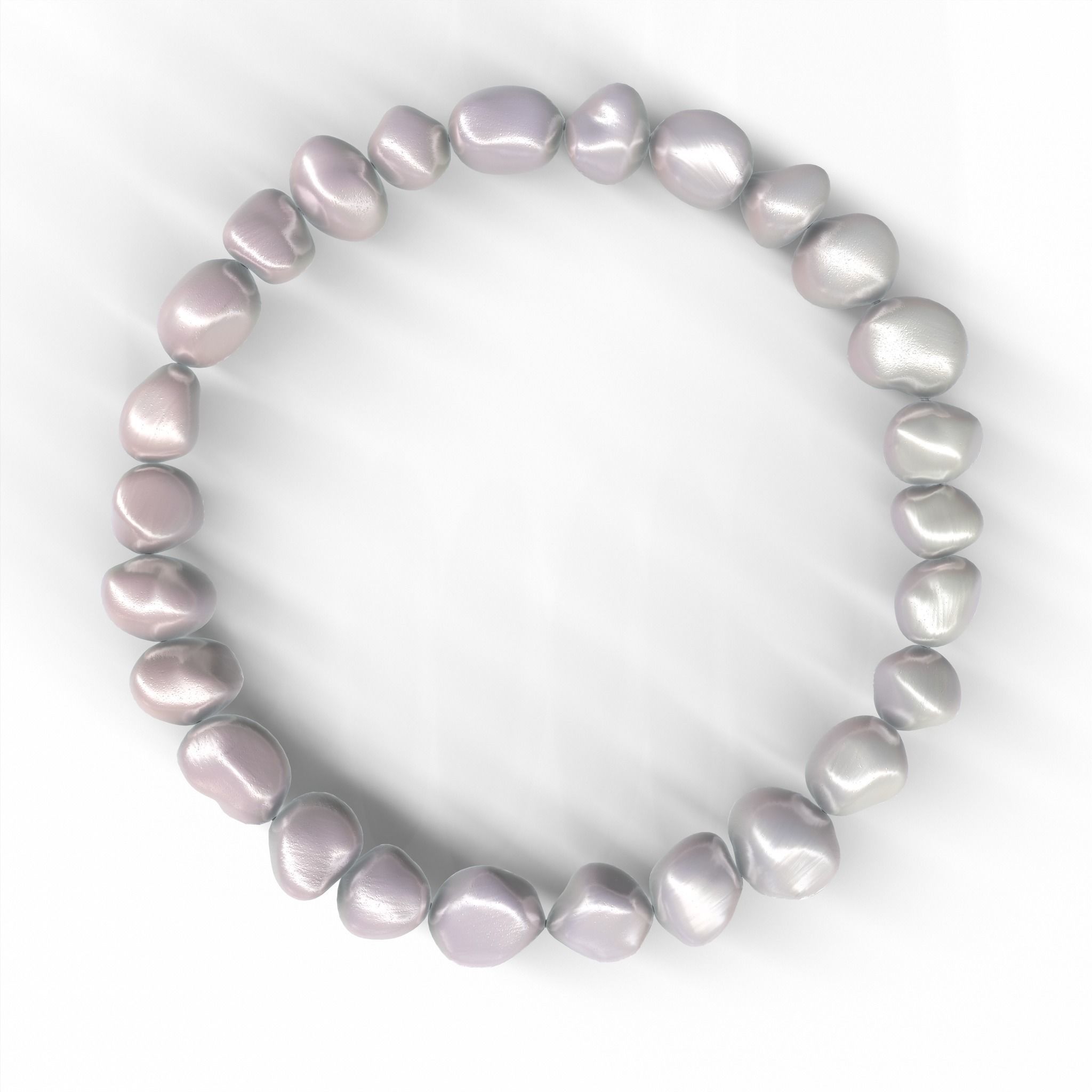 Pearl Bracelet Color - VR-AR GameReady PBR Low-poly 3D model_1