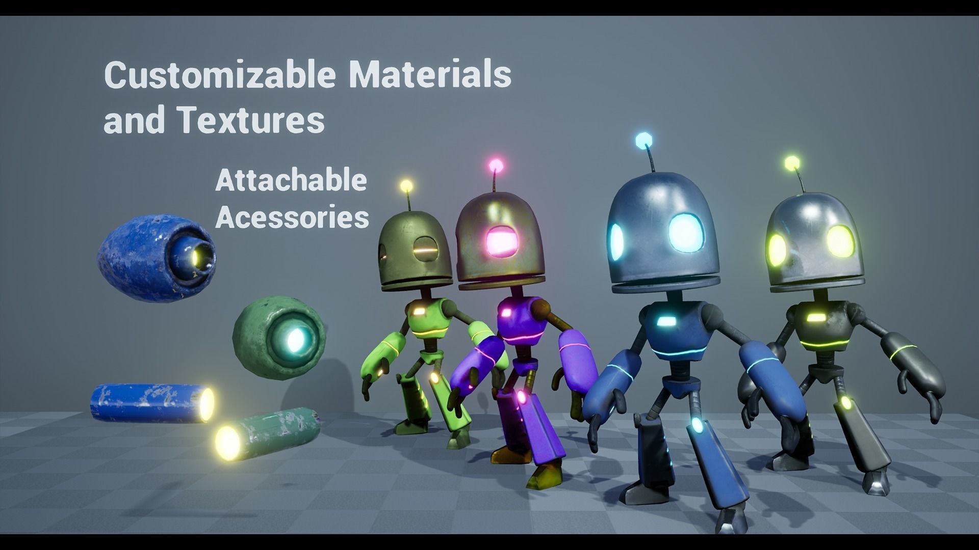 Customizable Robot Pack 2 - Mike Low-poly 3D model_2