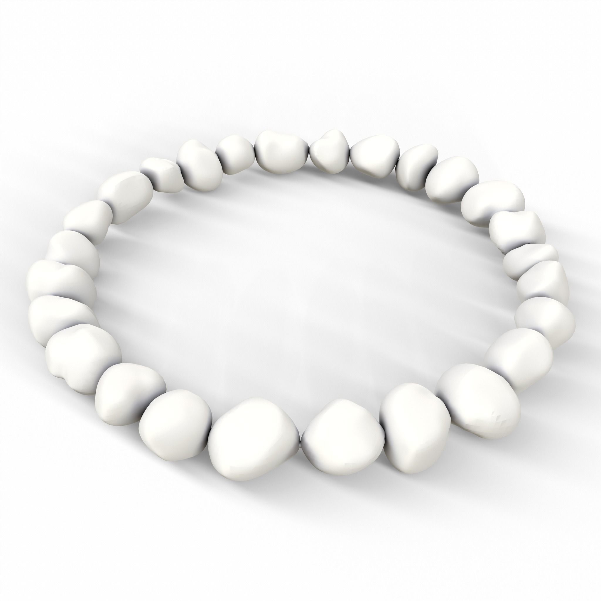 Pearl Bracelet Yellow - VR-AR GameReady PBR Low-poly 3D model Low-poly 3D model_3