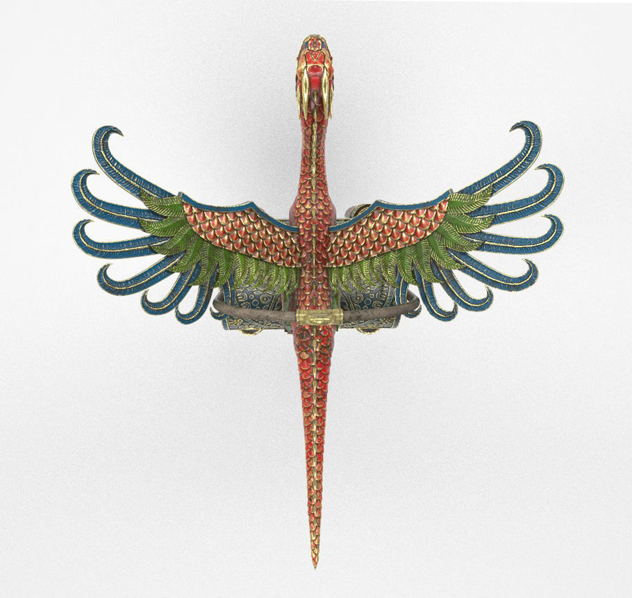 Dragon Wind Chime 3D model_2