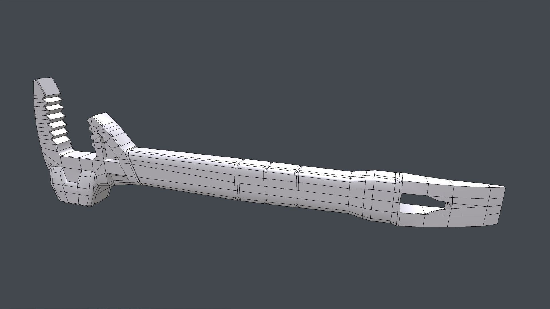 fubar ratchet wrench Low-poly 3D model_9