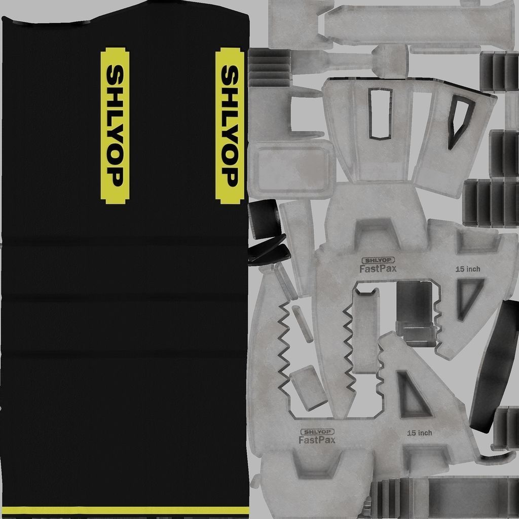 fubar ratchet wrench Low-poly 3D model_10