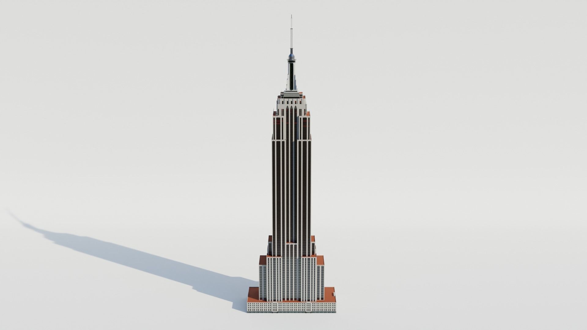 NYC Empire State Building Low-poly 3D model_2