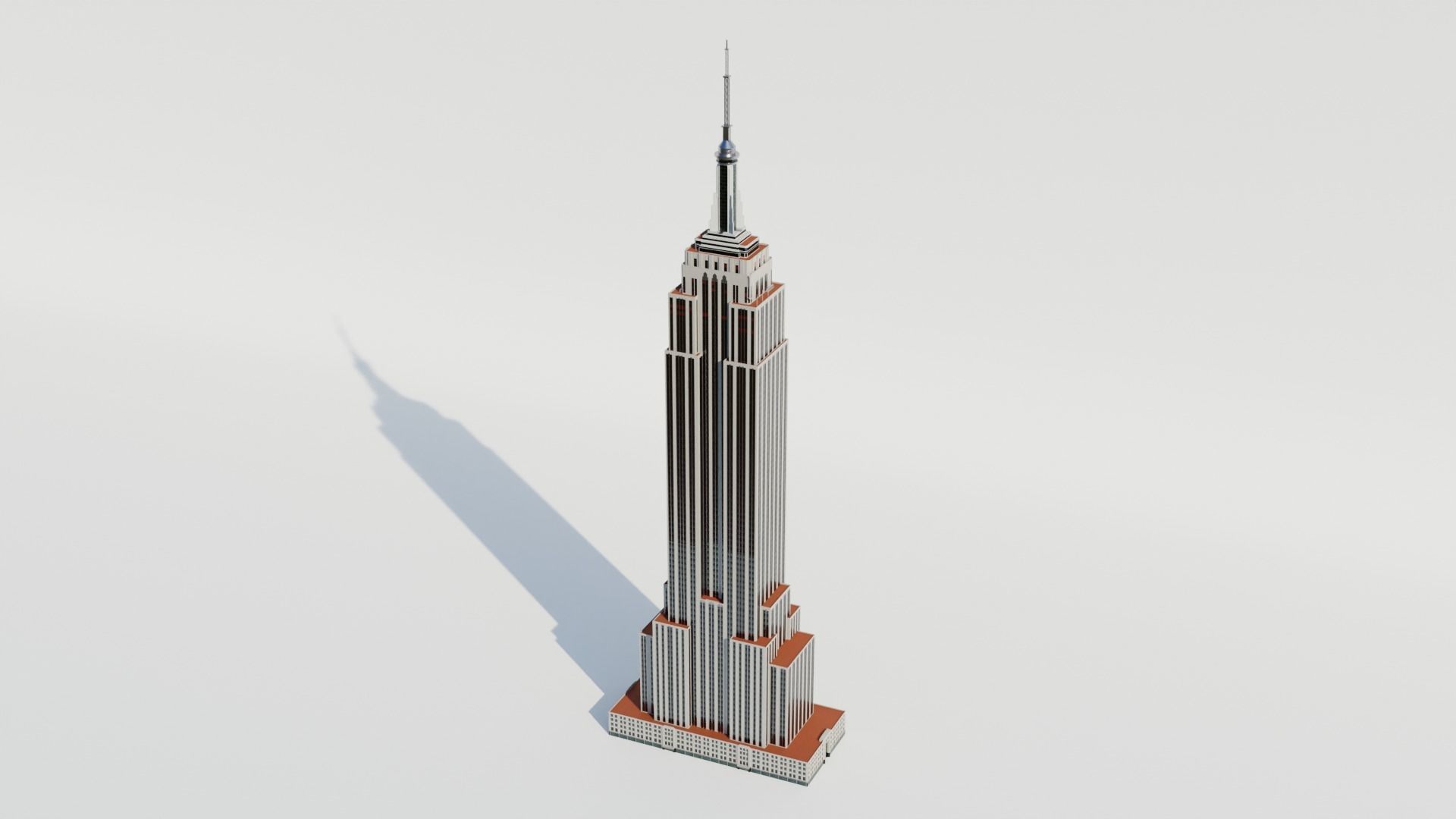 NYC Empire State Building Low-poly 3D model_1