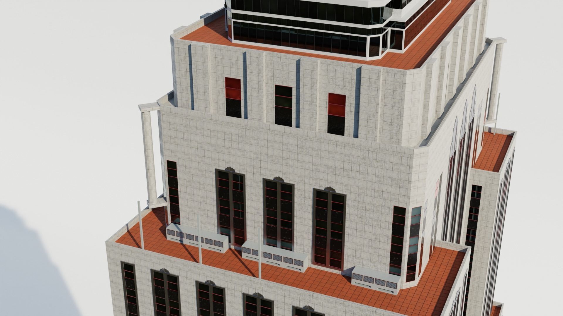 NYC Empire State Building Low-poly 3D model_9
