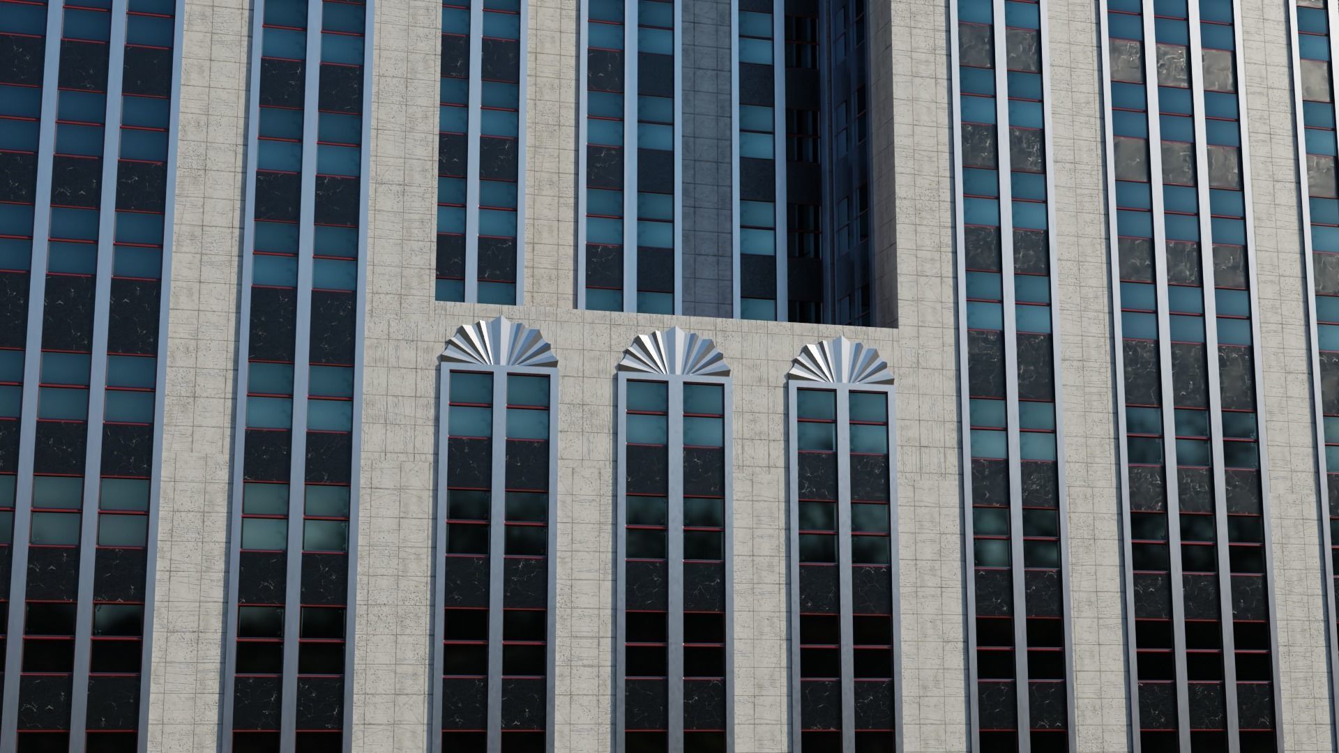 NYC Empire State Building Low-poly 3D model_7