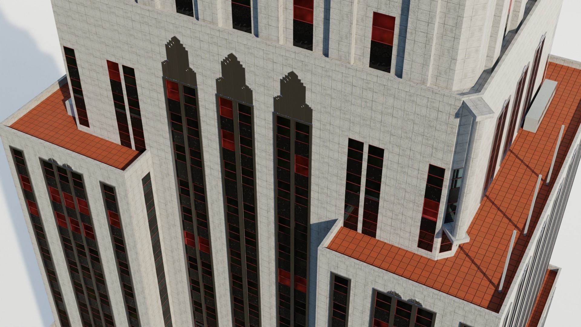 NYC Empire State Building Low-poly 3D model_8
