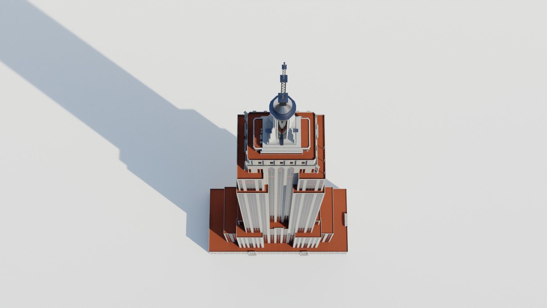 NYC Empire State Building Low-poly 3D model_4