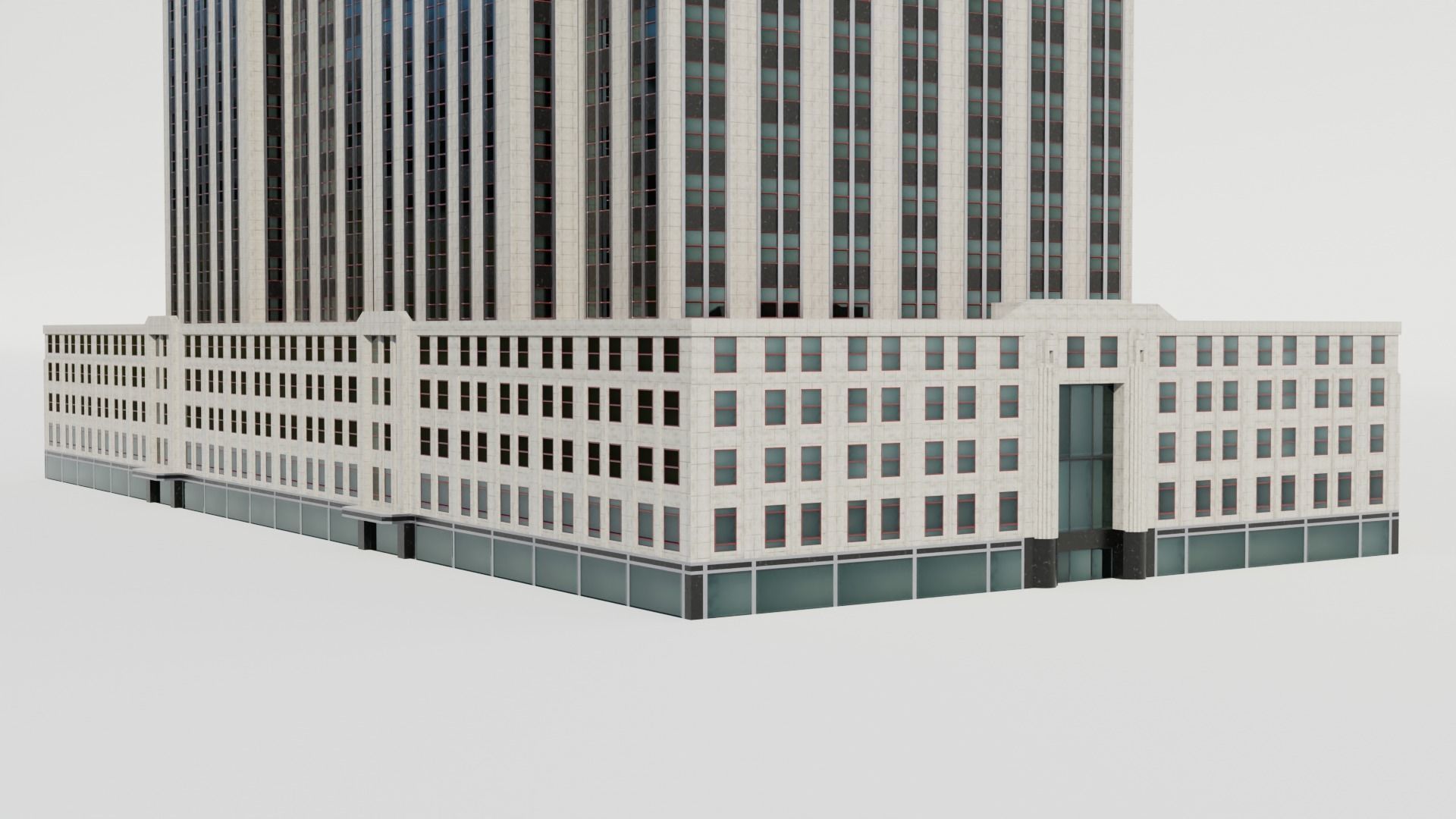 NYC Empire State Building Low-poly 3D model_5