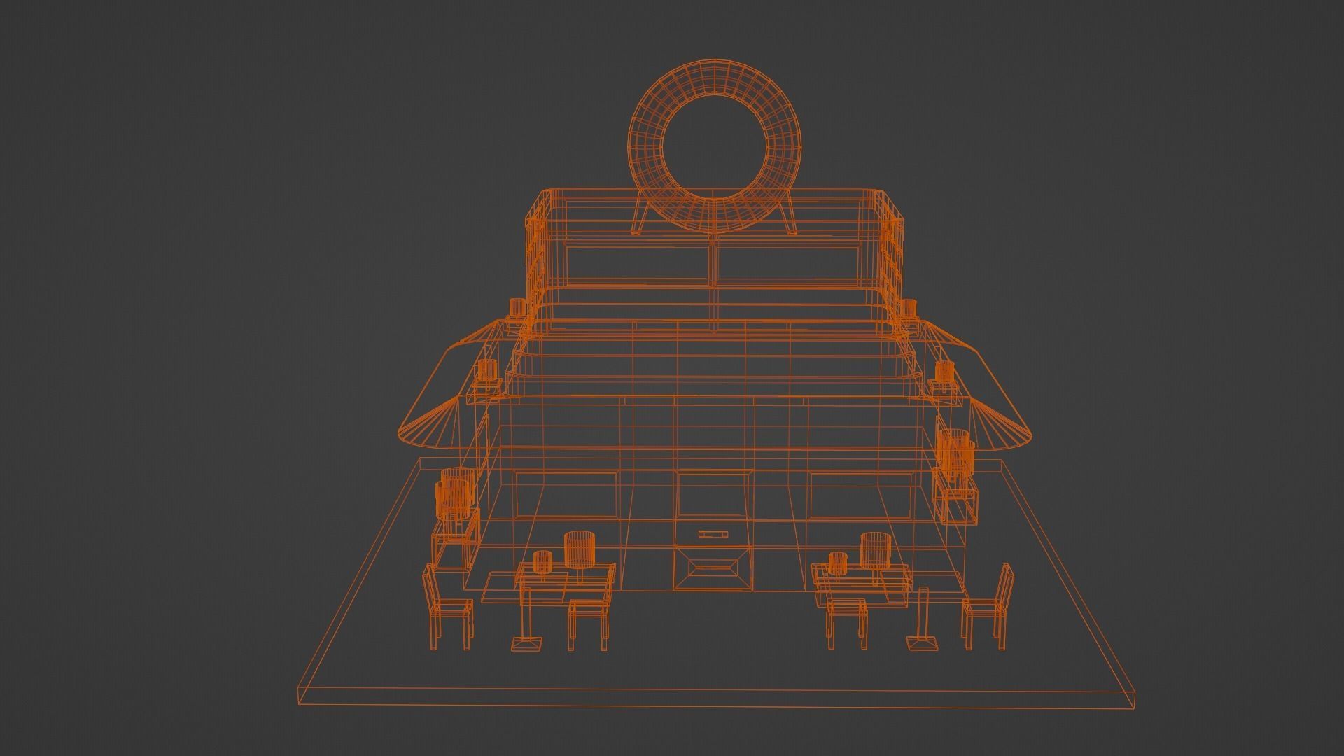 Coffee - Pizza and Donut Shop Low-poly 3D model_27