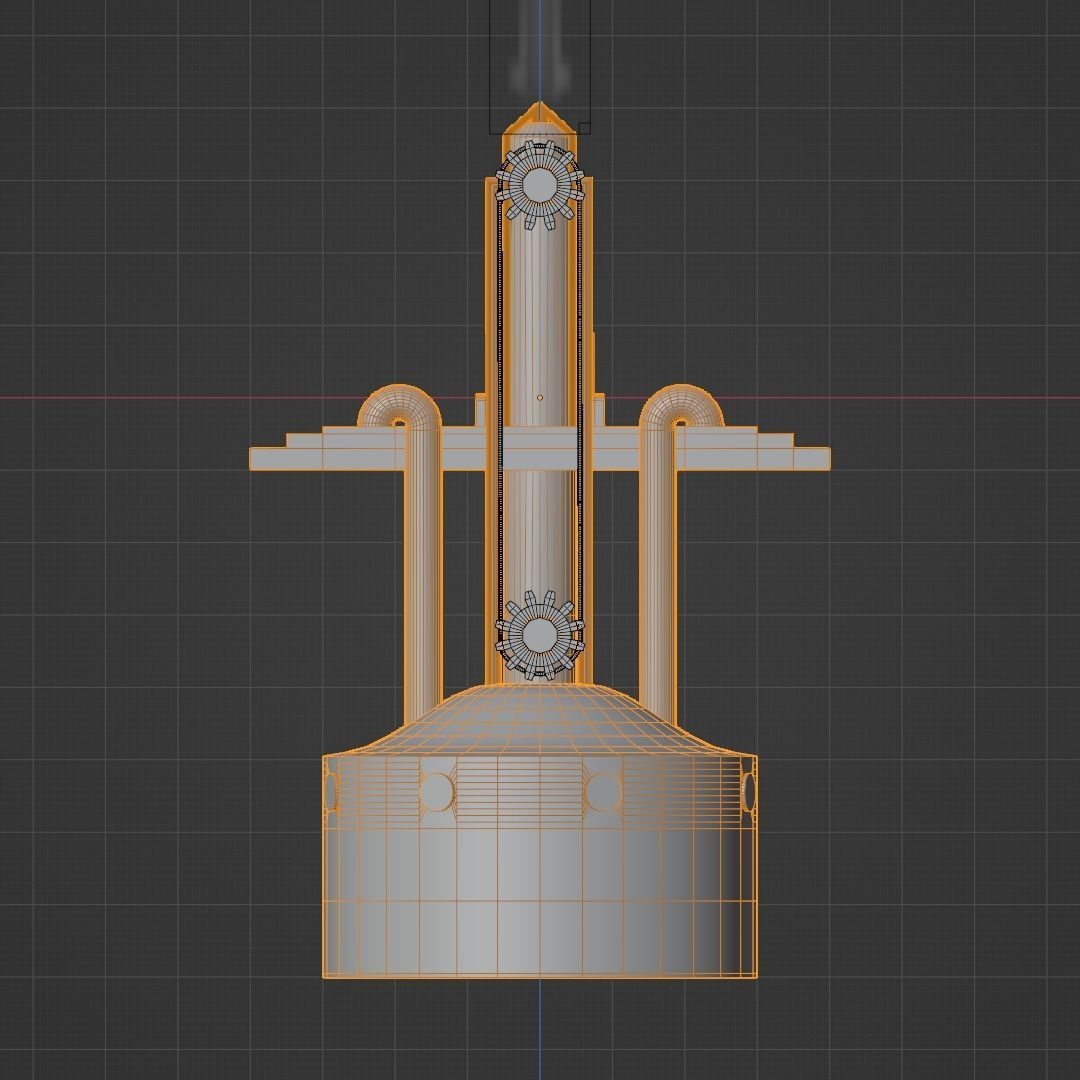 Steam Furnace Free low-poly 3D model_11