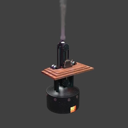 Steam Furnace Free low-poly 3D model