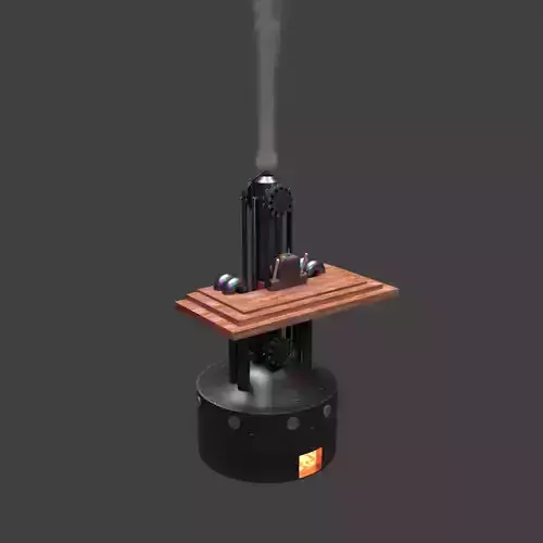 Steam Furnace Free low-poly 3D model