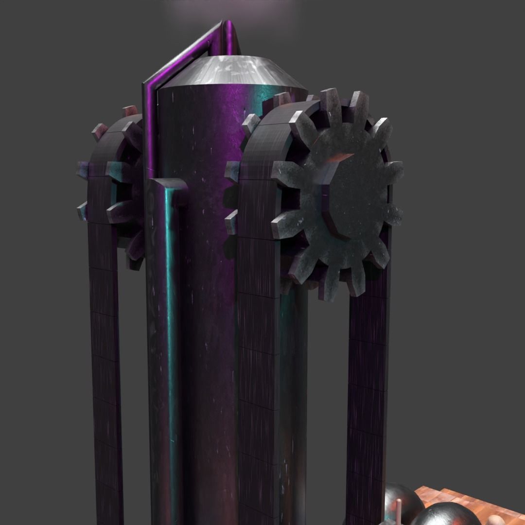 Steam Furnace Free low-poly 3D model_2