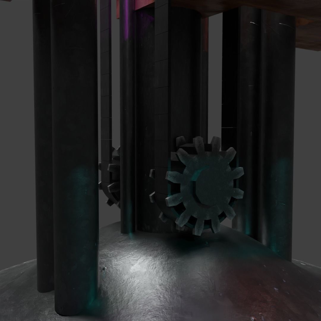 Steam Furnace Free low-poly 3D model_6