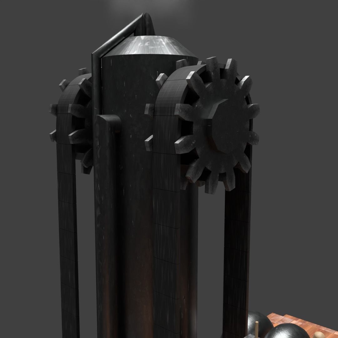 Steam Furnace Free low-poly 3D model_1