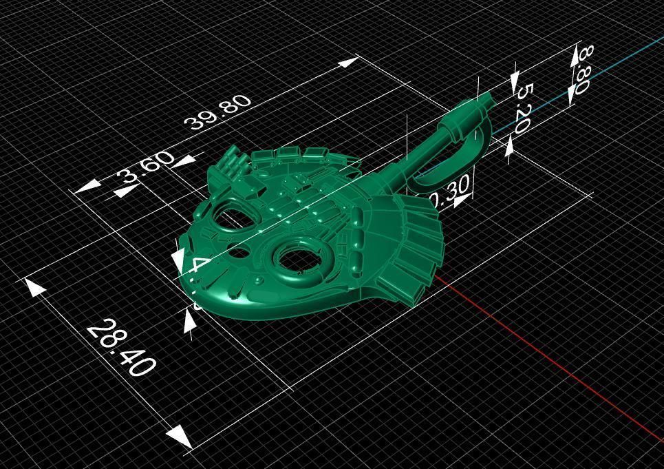 Pendant tank 3D print model_14