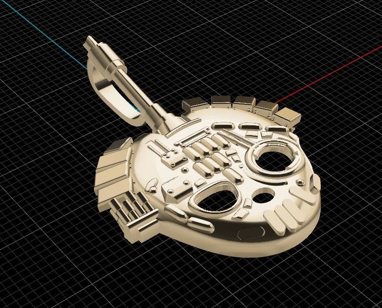 Pendant tank 3D print model_5