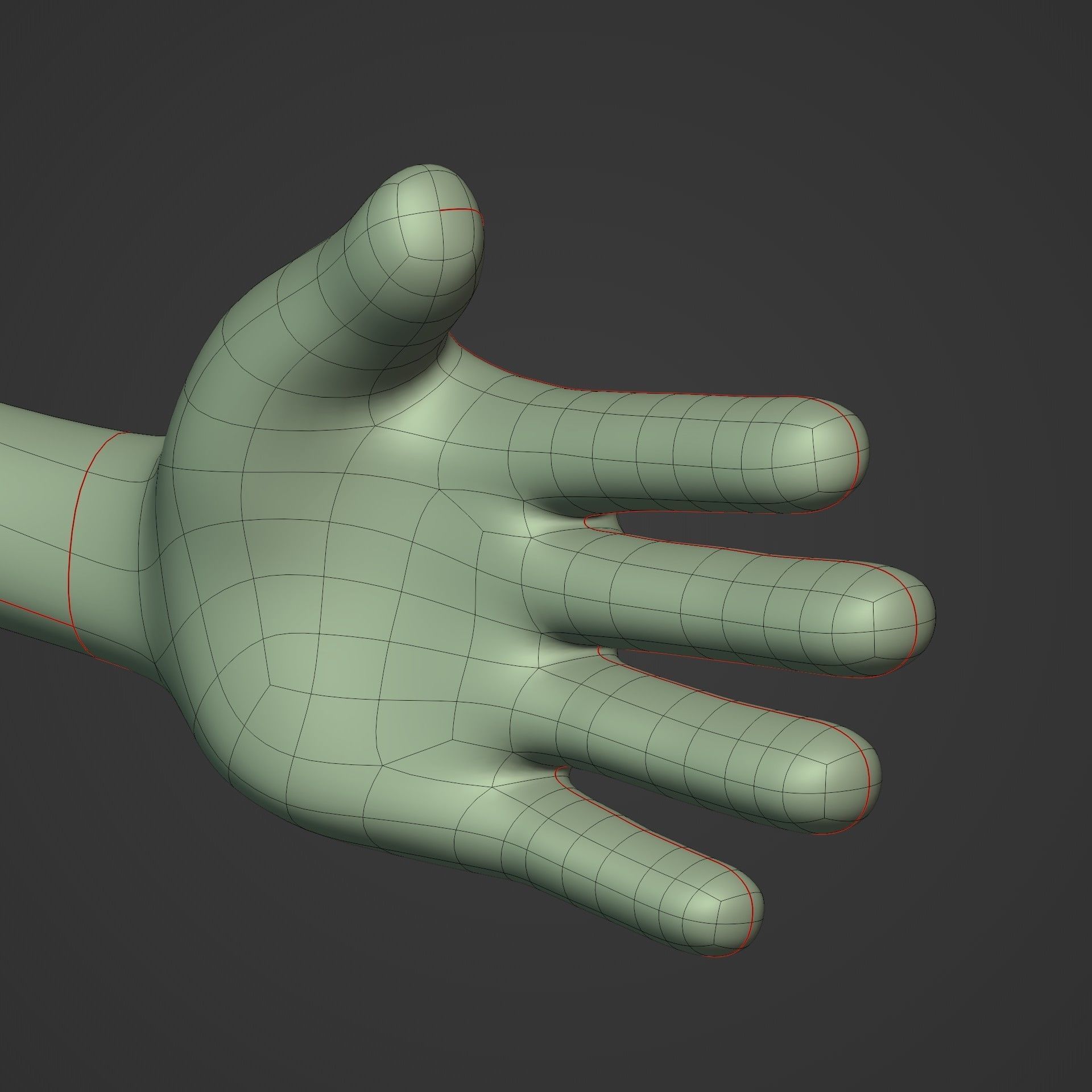 Cartoon Arms and Legs Low-poly 3D model_17