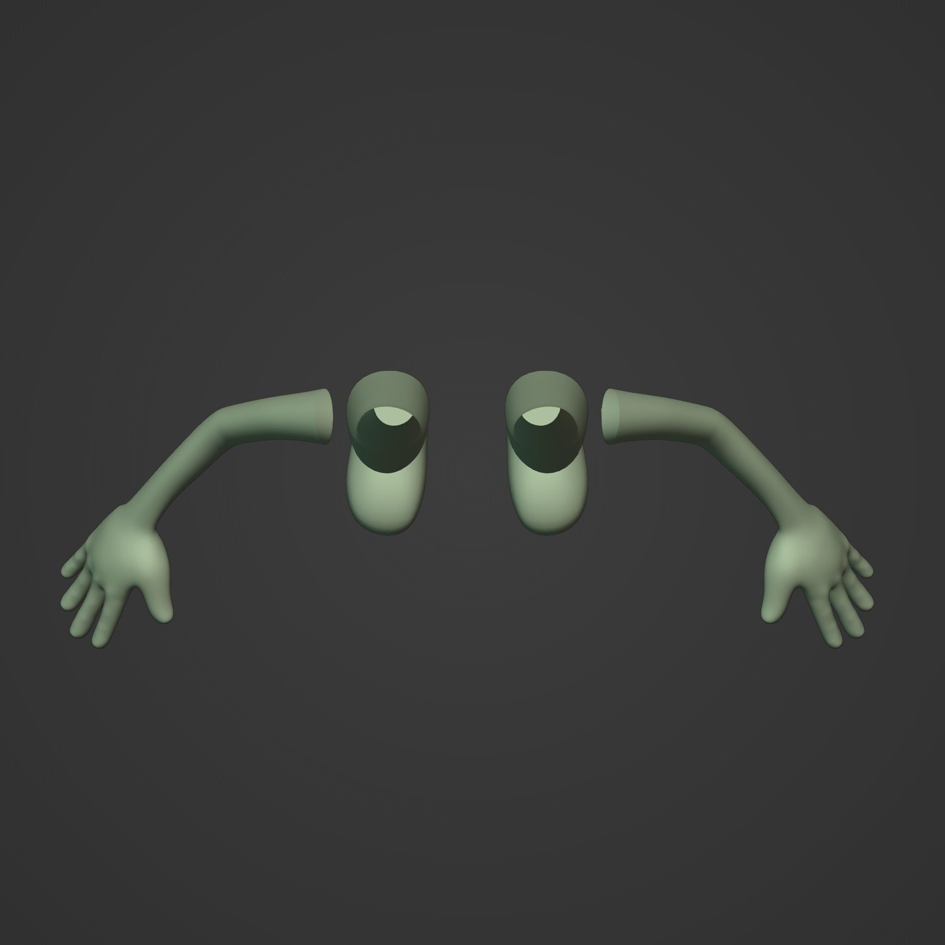 Cartoon Arms and Legs Low-poly 3D model_12