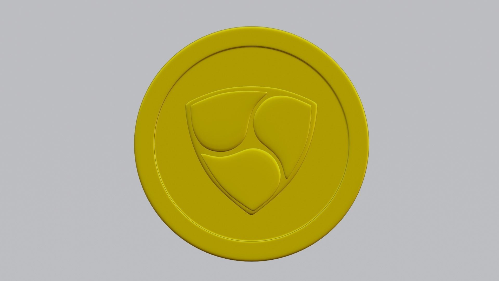 Nem Coin Low-poly 3D model_1