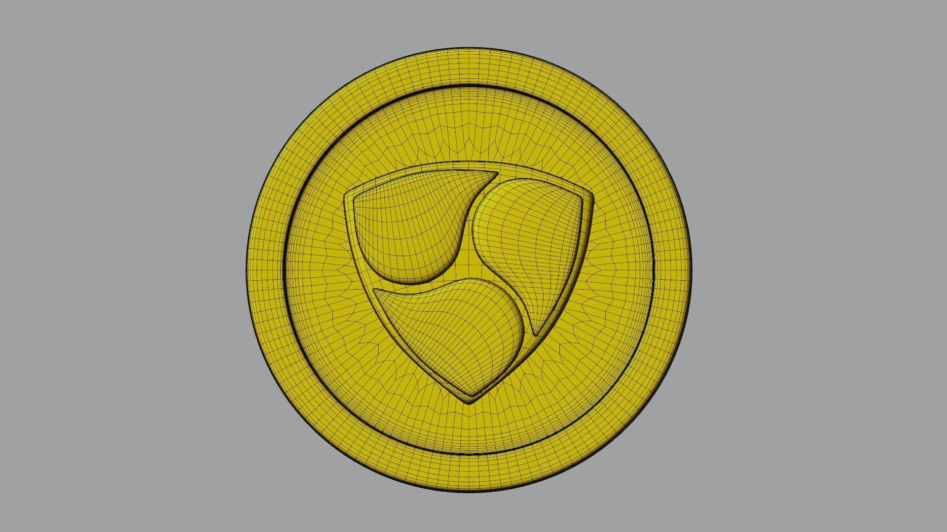 Nem Coin Low-poly 3D model_8