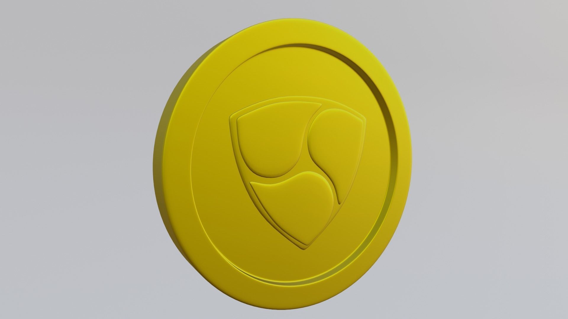 Nem Coin Low-poly 3D model_3
