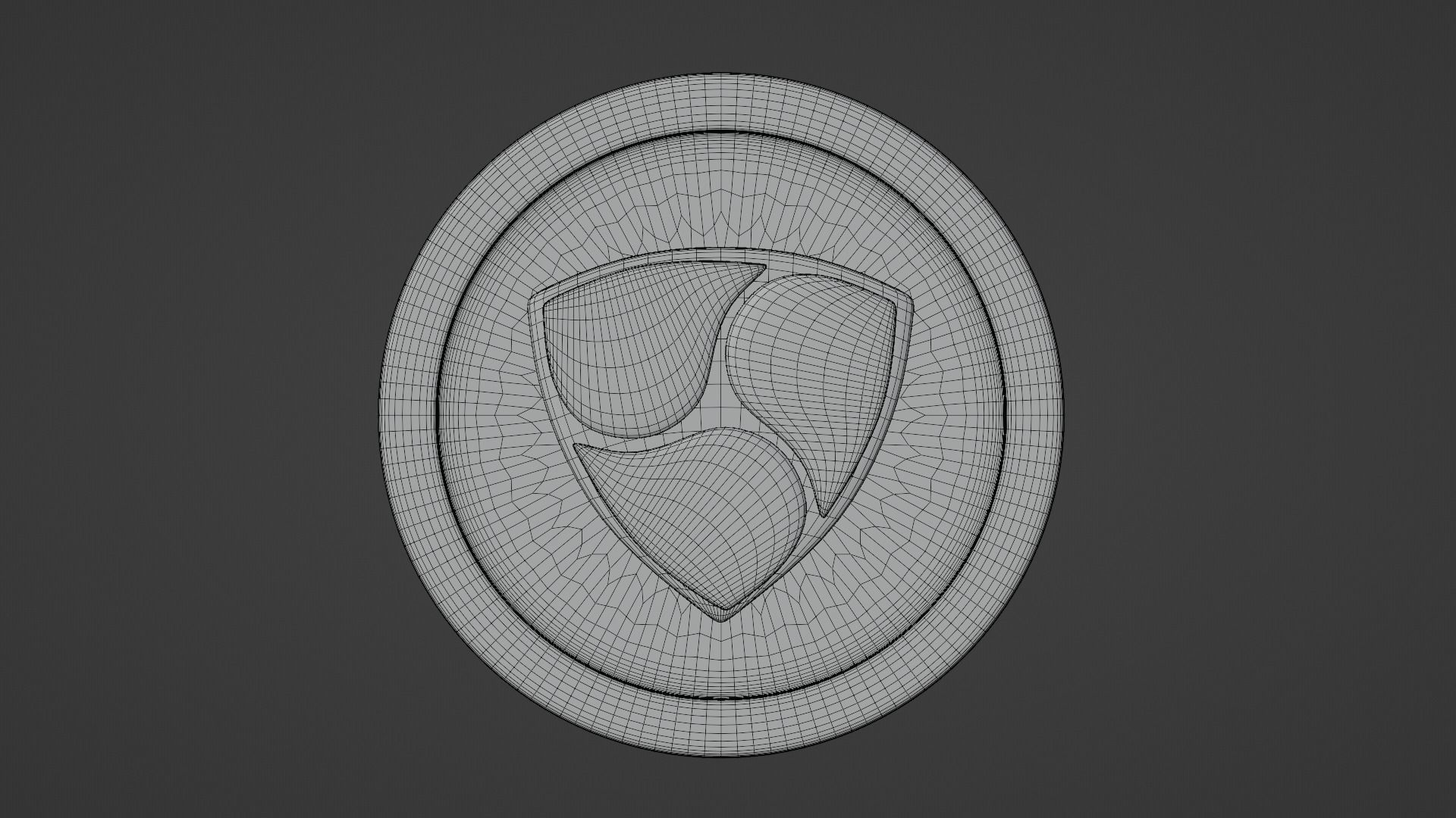 Nem Coin Low-poly 3D model_2
