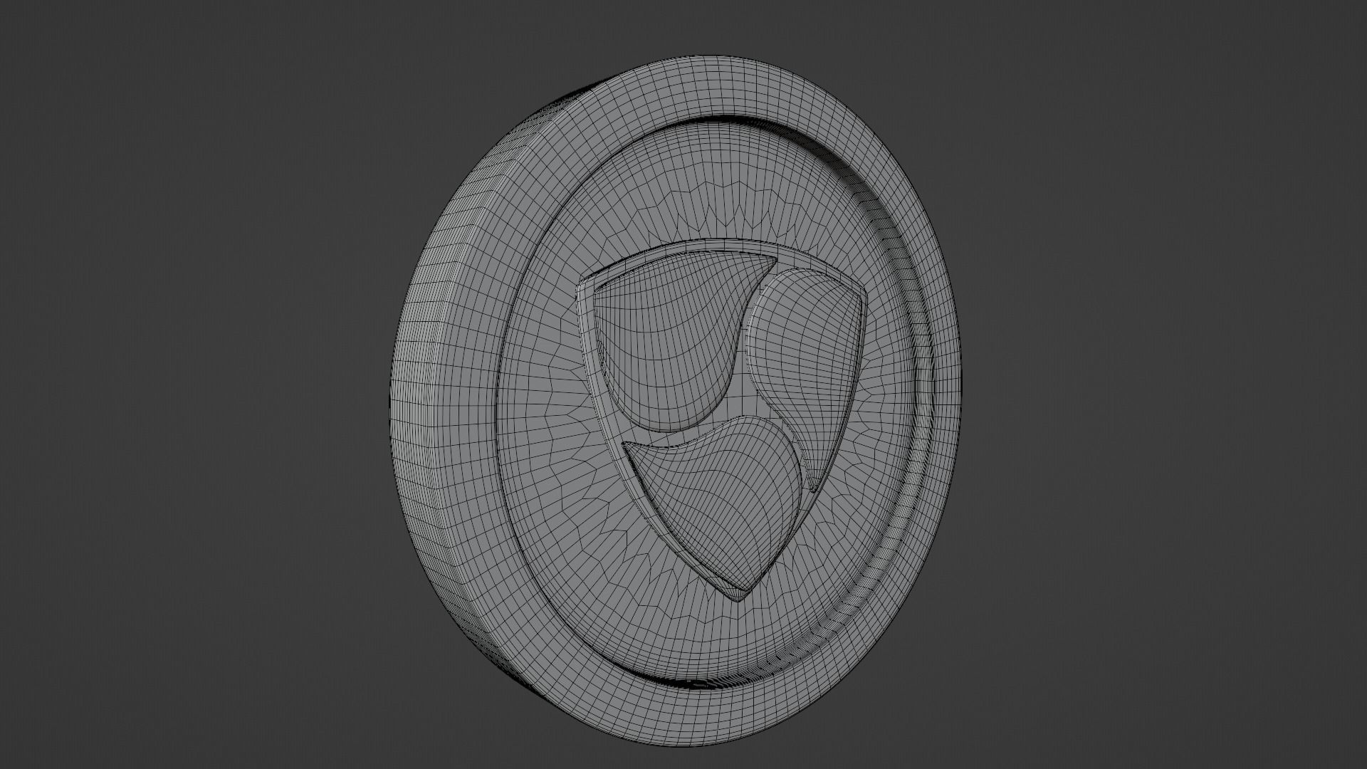 Nem Coin Low-poly 3D model_10