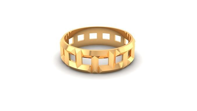 Tiffany T True Wide Ring band light weight 3D print model
