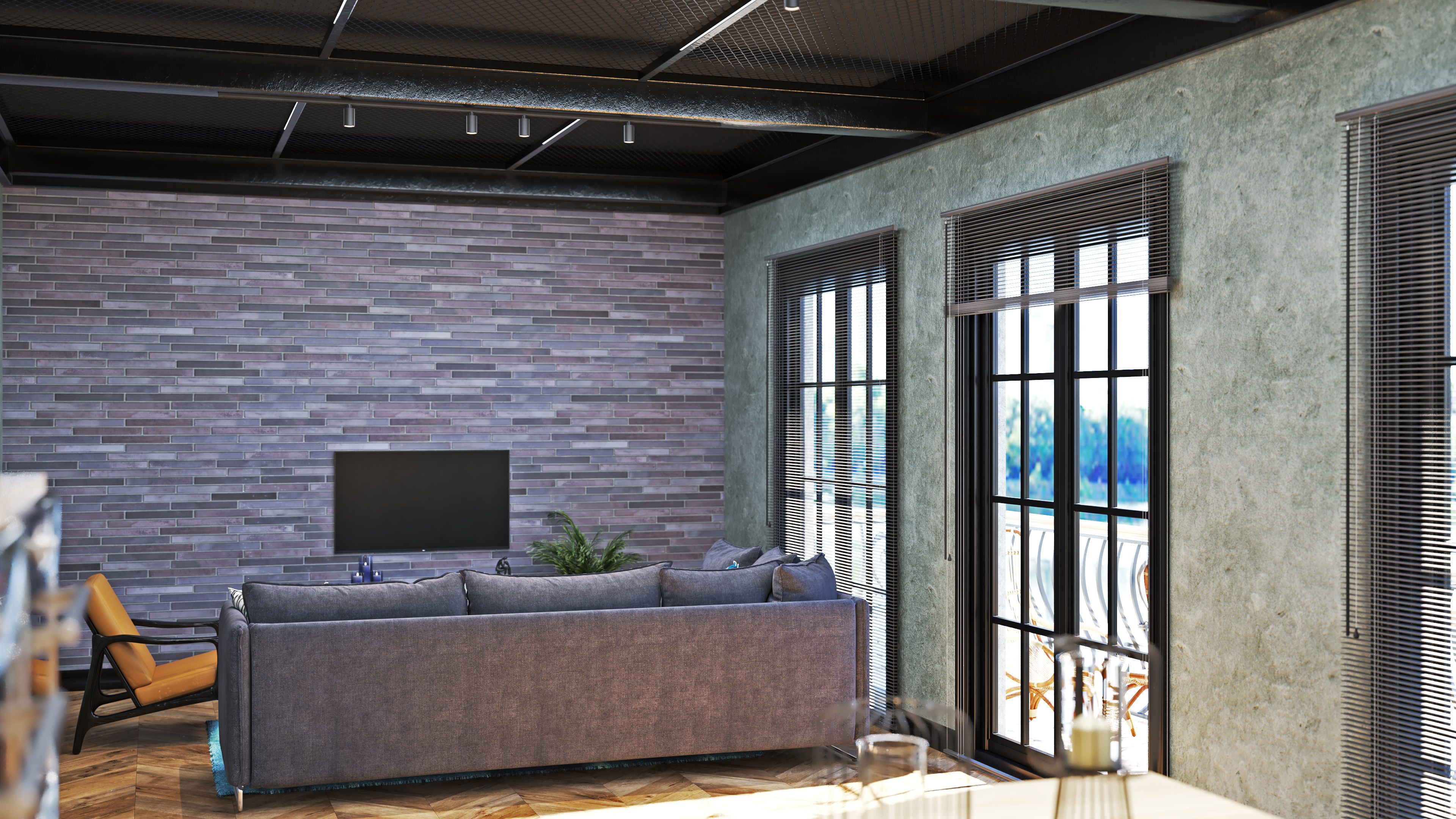 living room 3D model_4