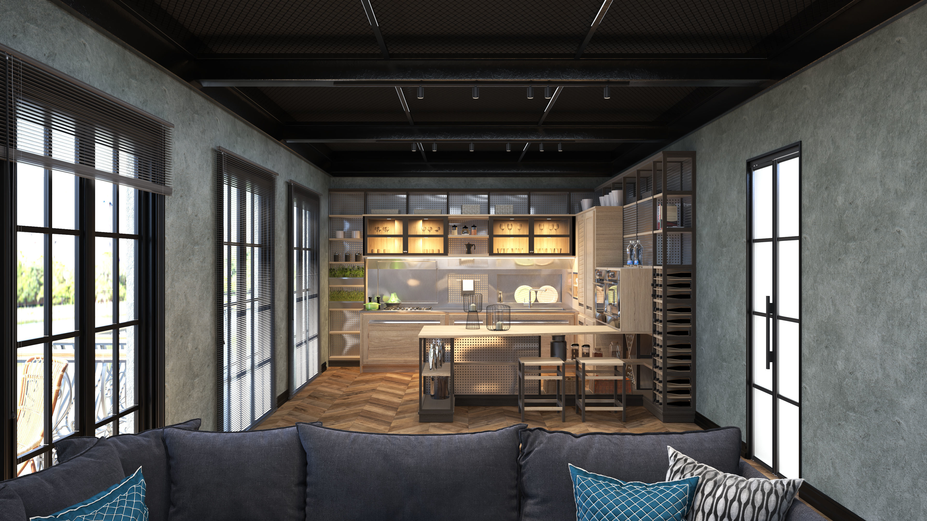 living room 3D model_2