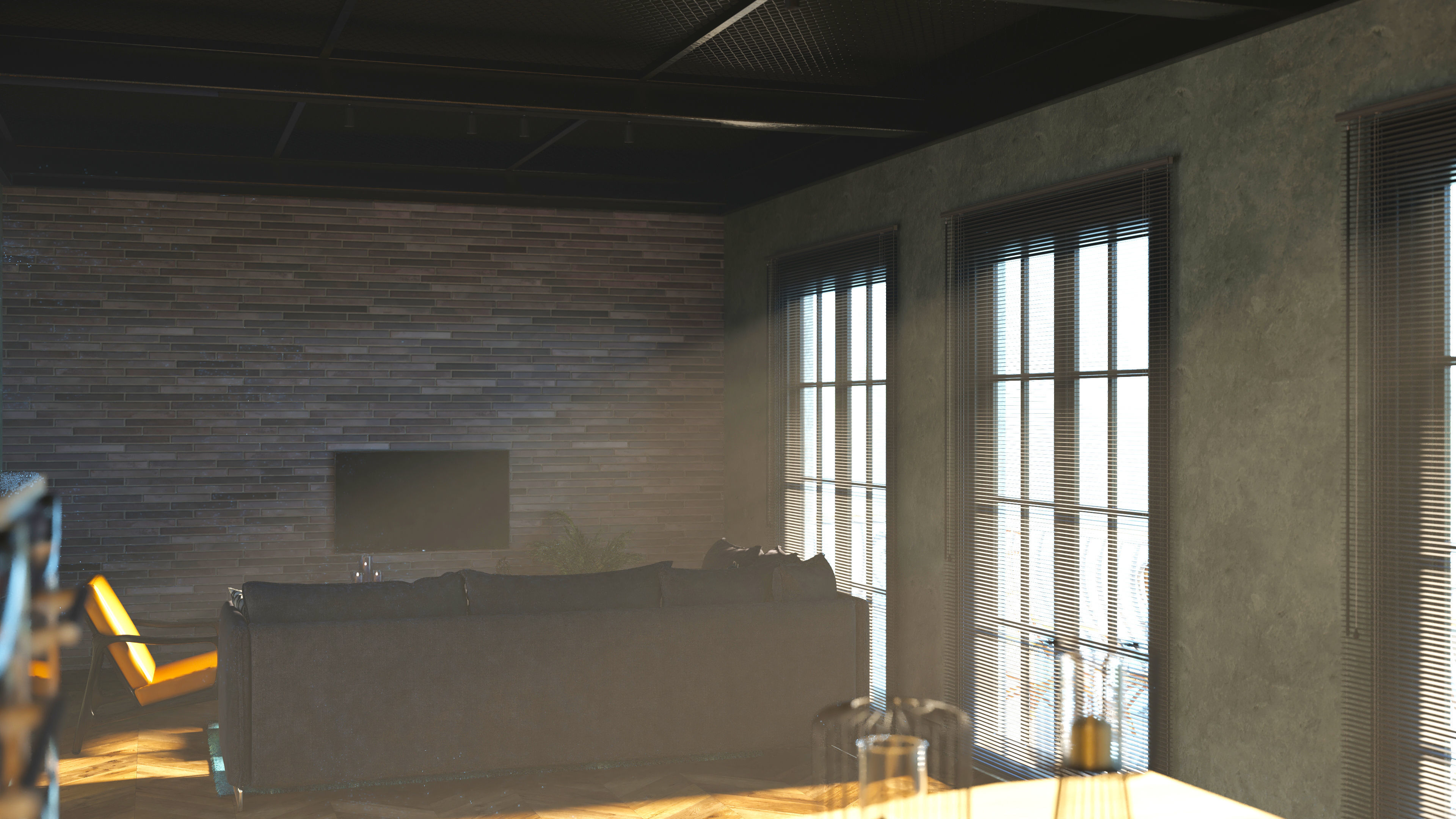 living room 3D model_1