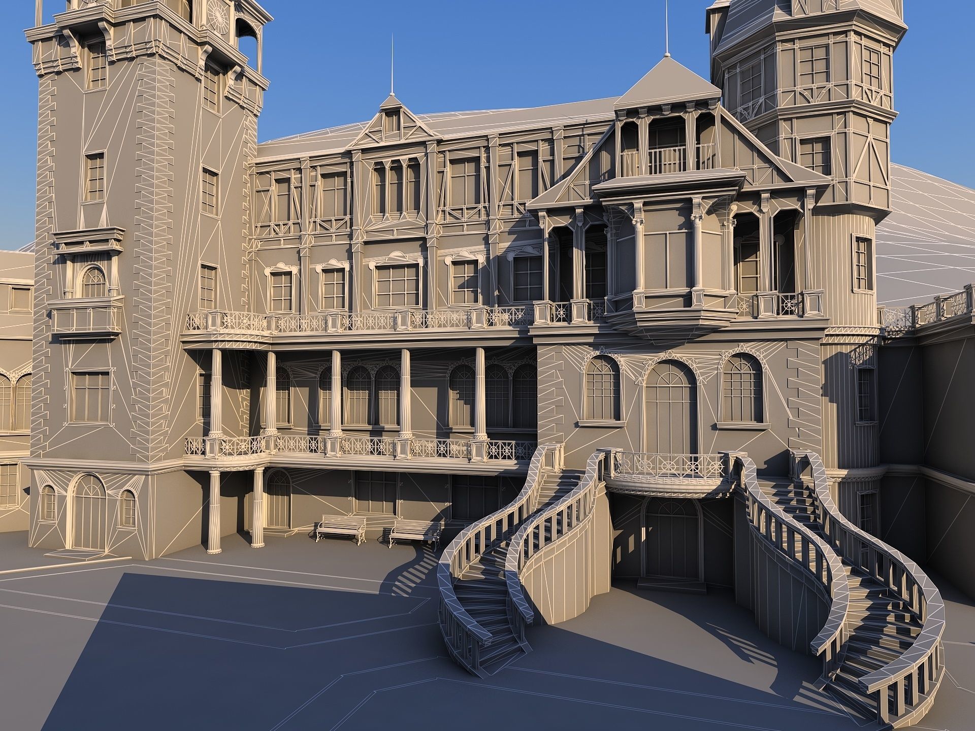 European Town 3D model_23