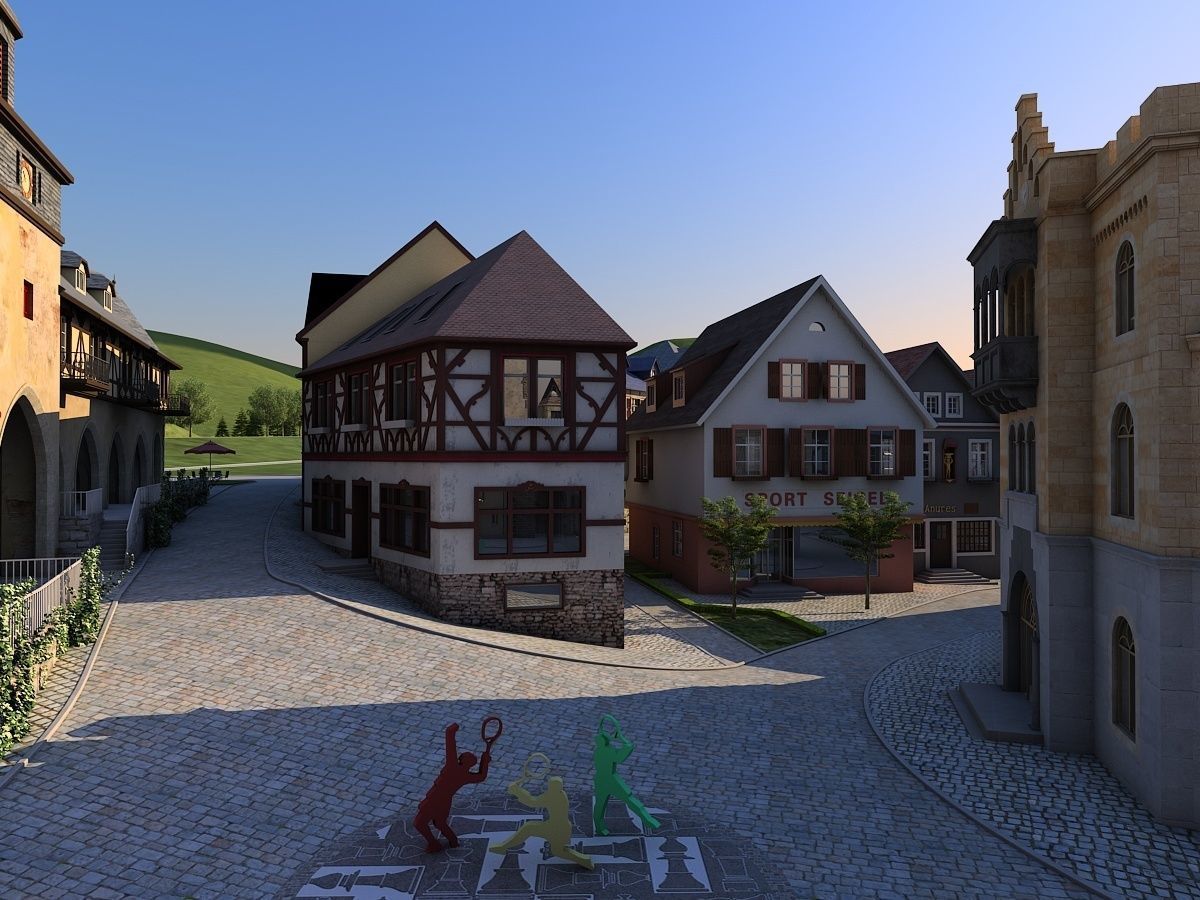 European Town 3D model_13
