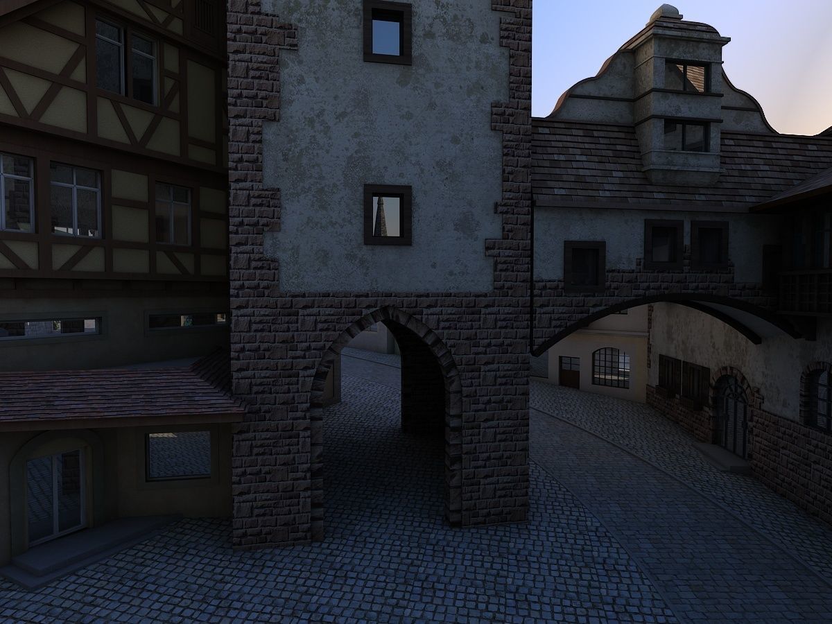 European Town 3D model_12