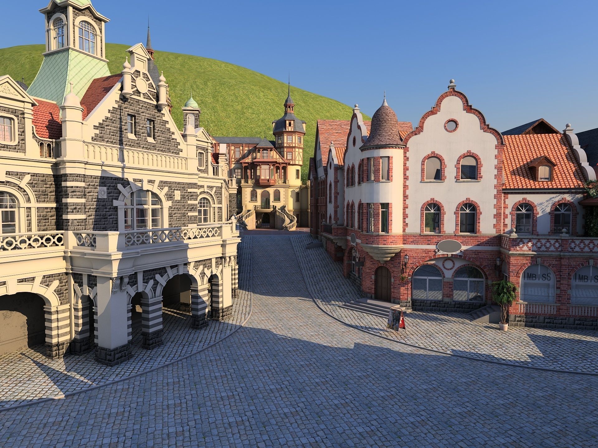 European Town 3D model_6