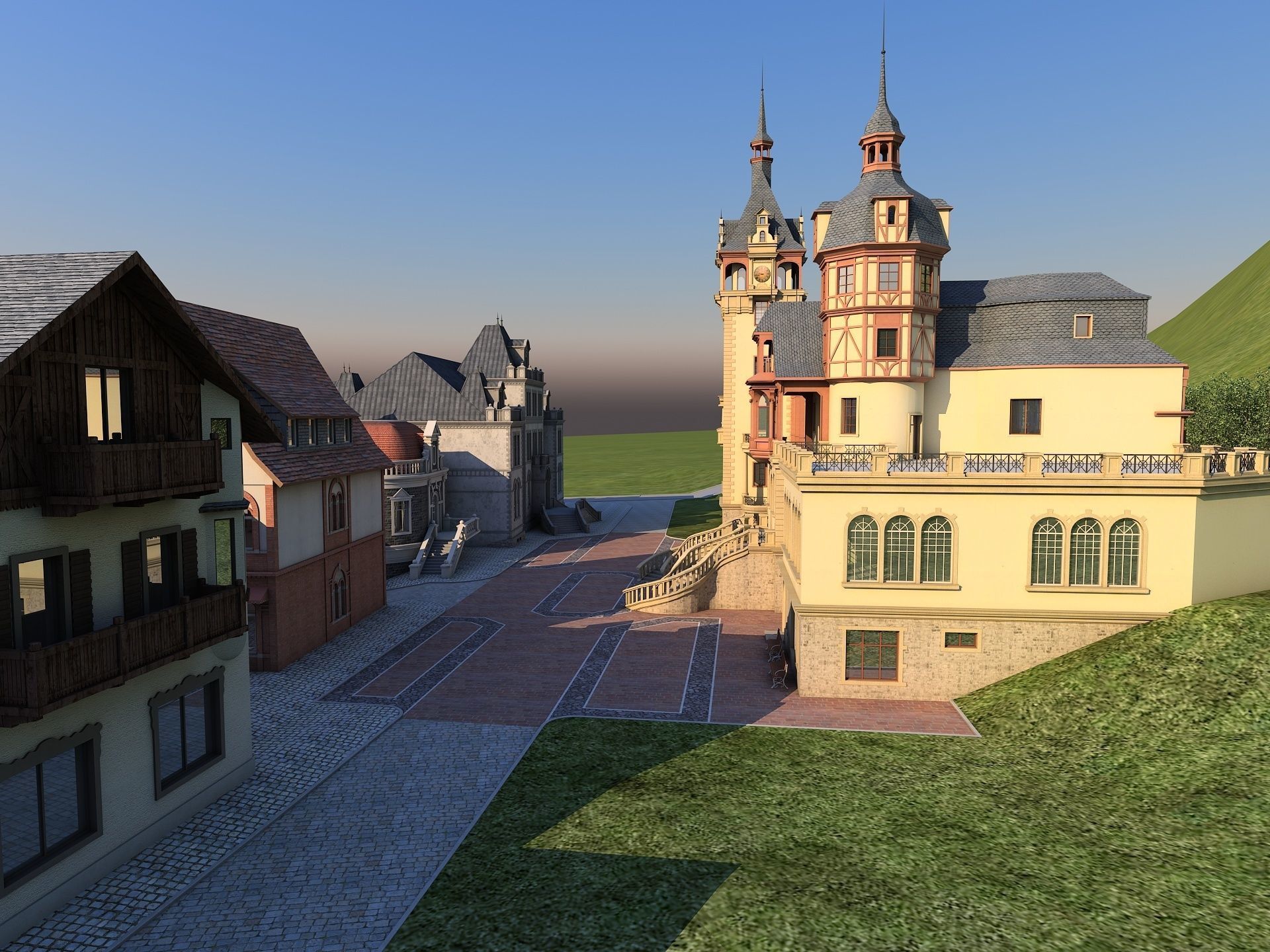 European Town 3D model_7