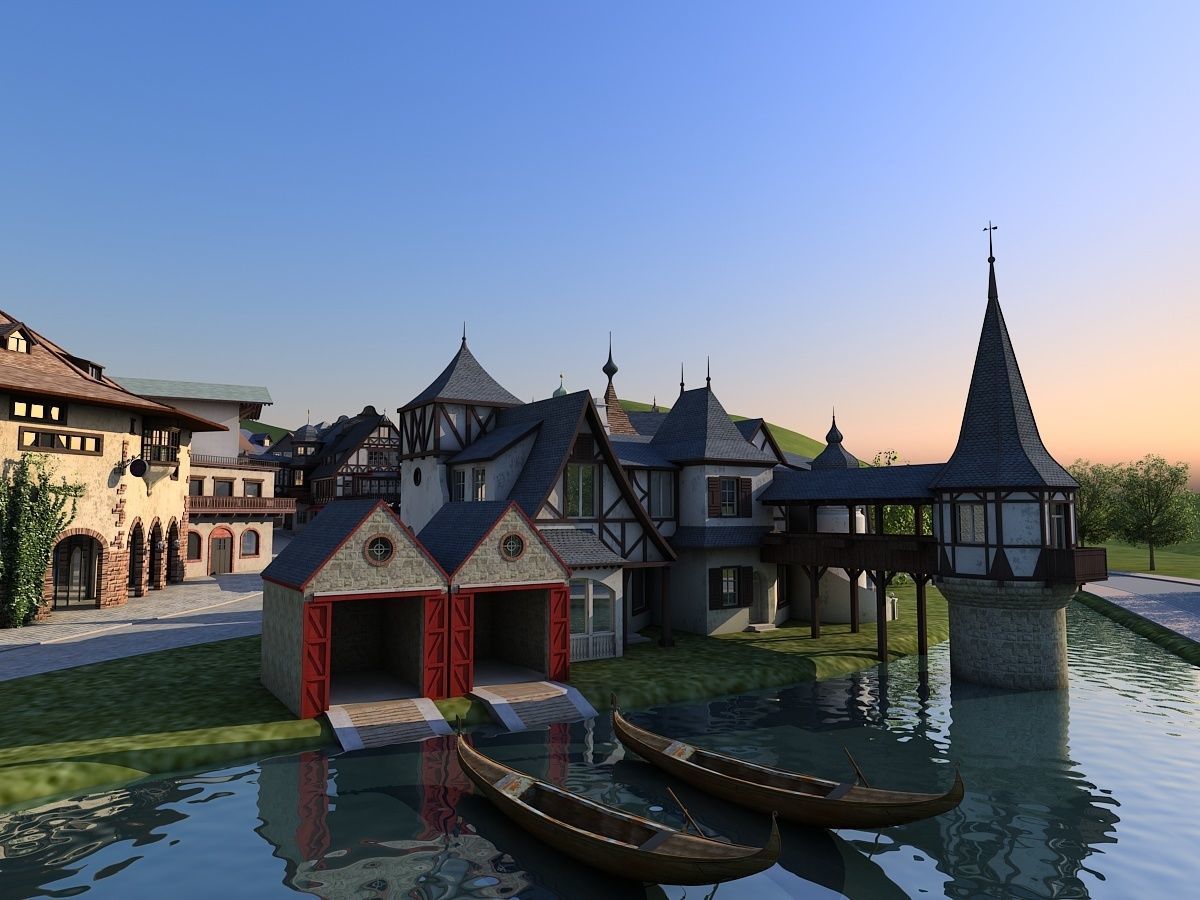 European Town 3D model_14